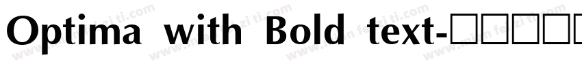 Optima with Bold text字体转换